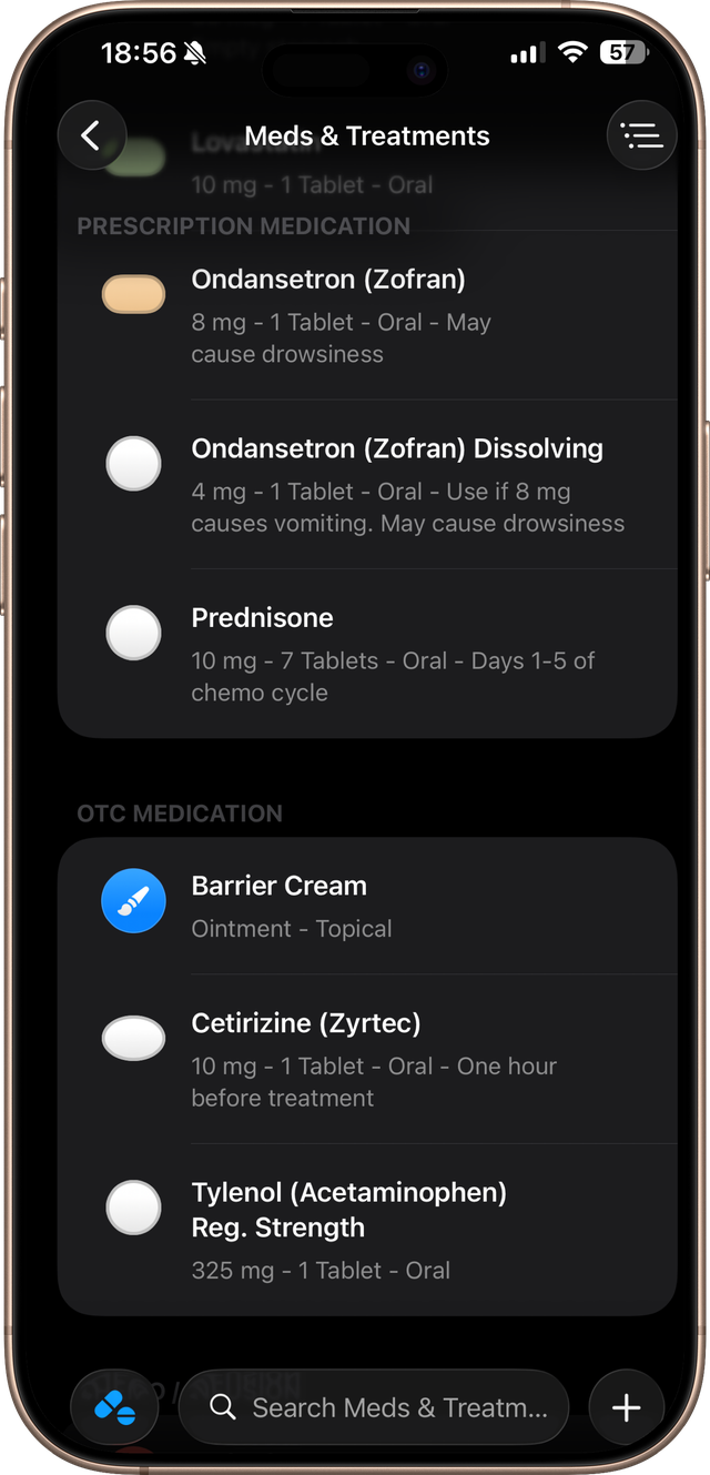 C1B meds and treatments library with prescription and over-the-counter medication details